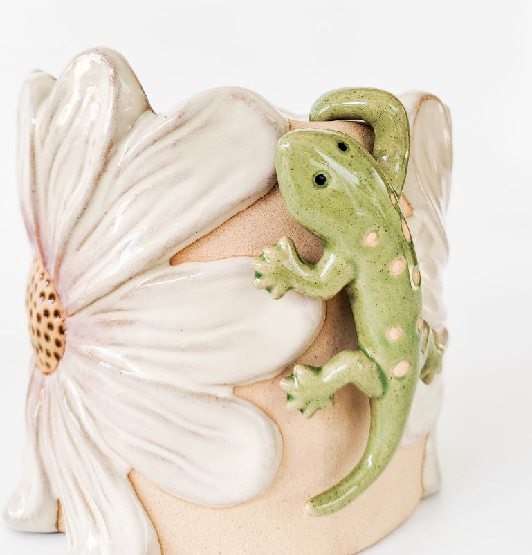 Gecko Pot Hanger Green 11cm