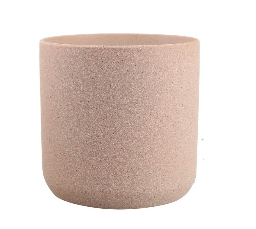 Ceramic Pot Oblique Sand finish Pink