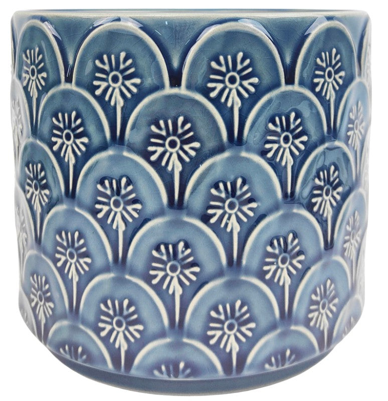 Kaycie Floral Planter Denim