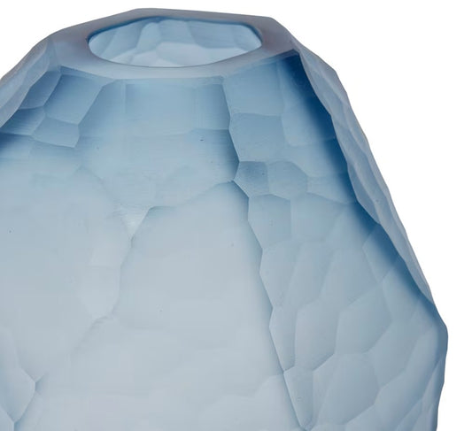Rufus Blue Ice Vase