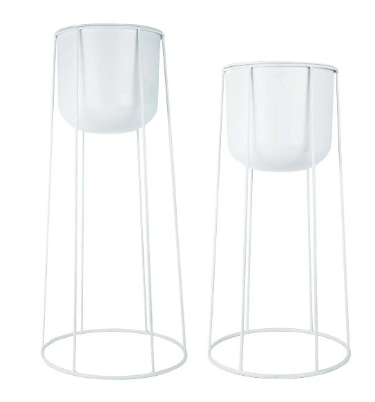 Botanica White Planter Stands - Set of 2