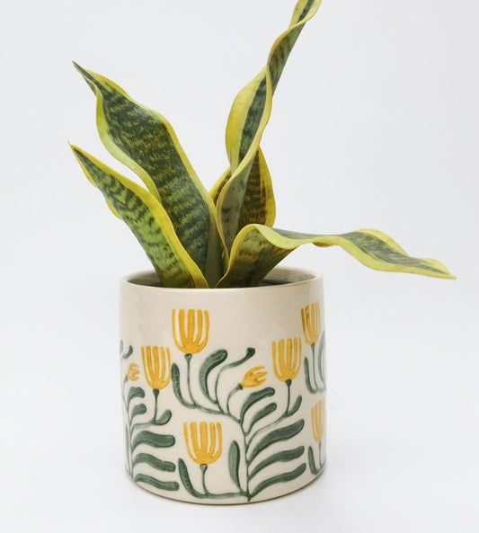 Pilbra Planter Green and Yellow Medium