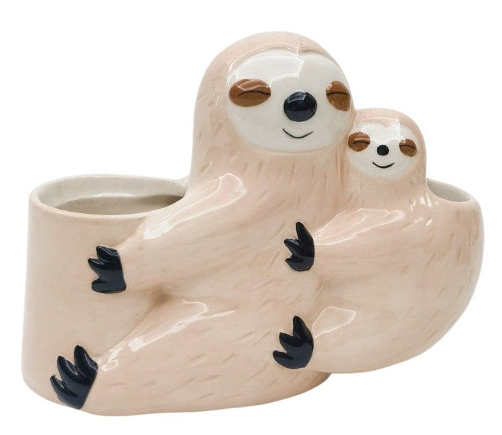 Hugging Sloths Planter Bisque 11cm