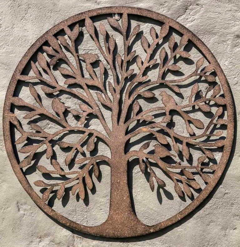 Laser-cut Round Tree of Life w/birds 60cm