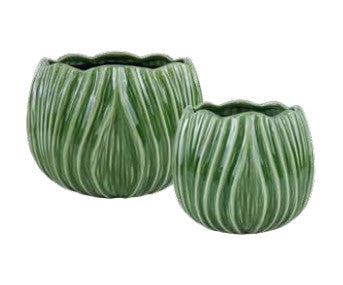 Tulip Pot S/2 Green