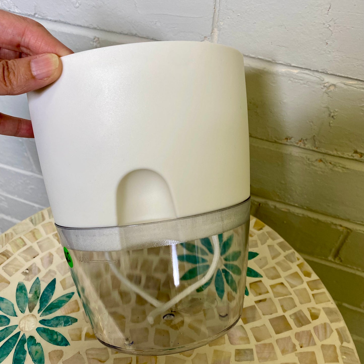 150mm Self Watering Wicking Pot - White