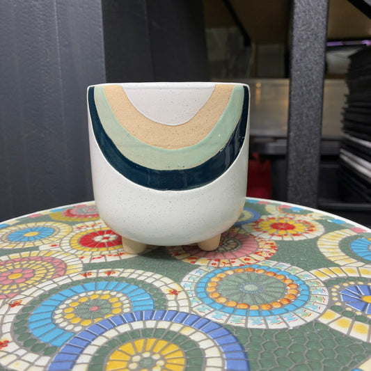 Blue Upside Down Rainbow Pot Small