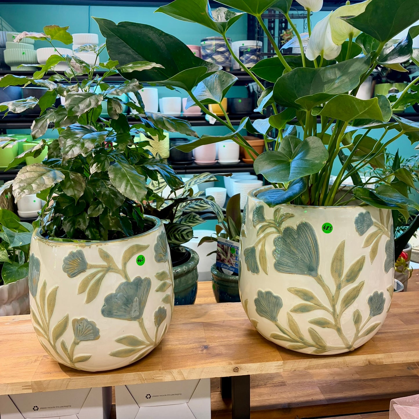 Anchal Ceramic Pot Blue/Olive Large