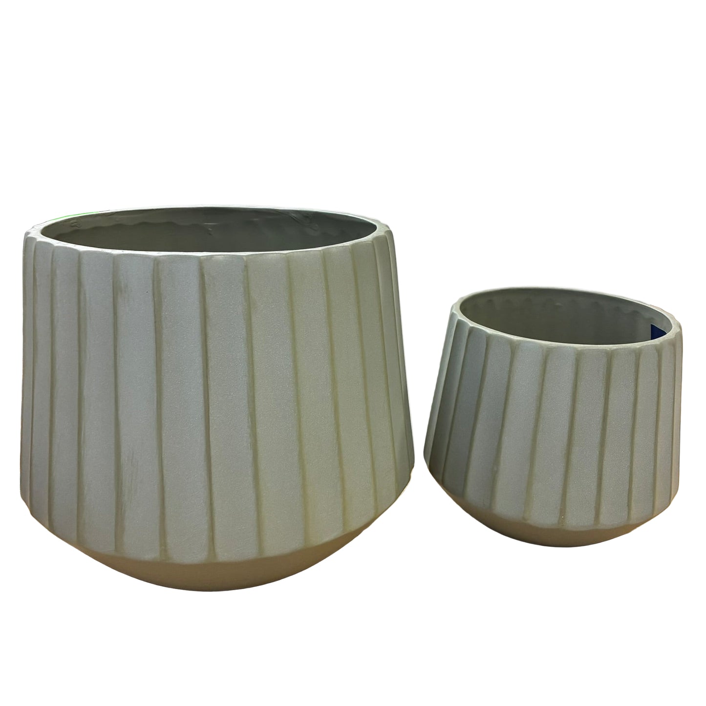 Cove Drum Pot Set of 2 - Sage