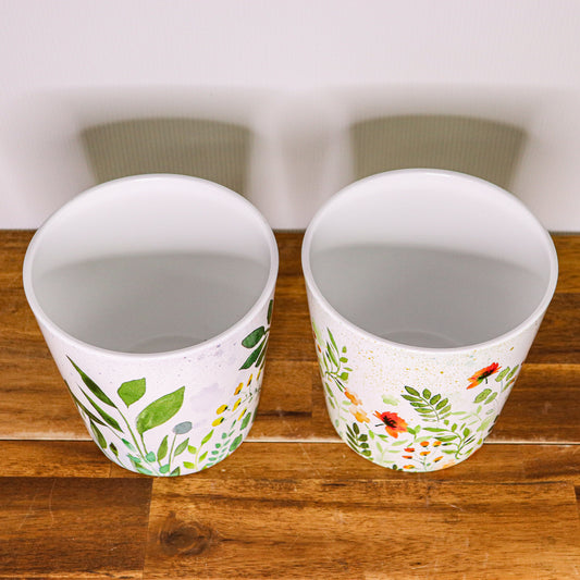 Meadow Pots - Green and Red