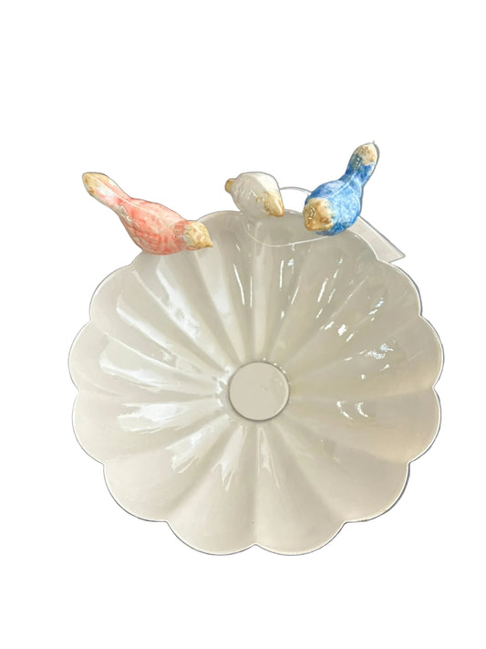 Metal Tinket Bowl with 3 Birds