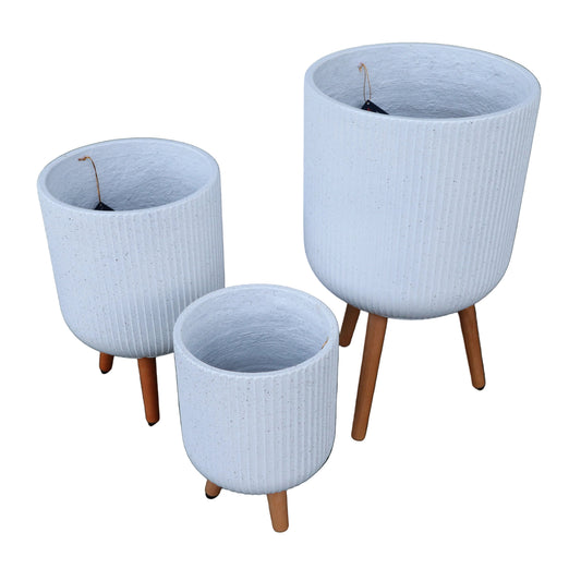 Chord Tripod Planters - White Terrazzo