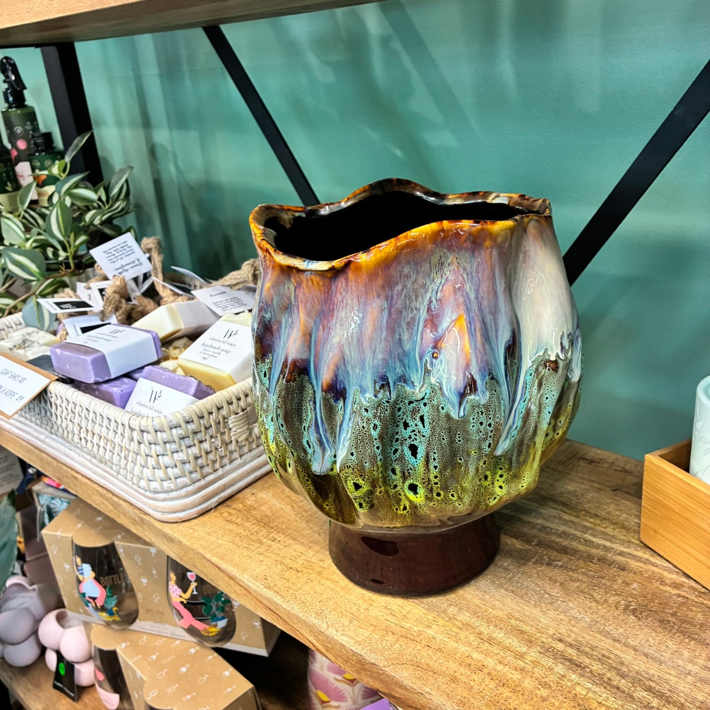 Mahnoor Flowerpot / Vase Brown Stoneware