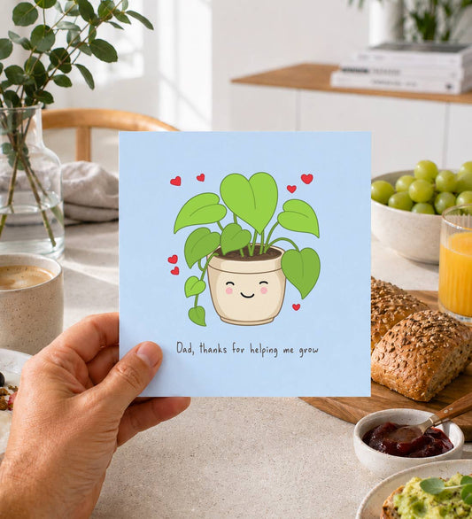 Cute Pot Plant- Father's Day Card