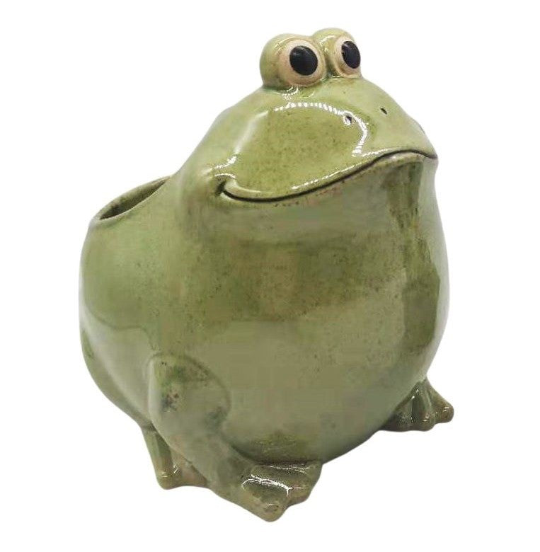 Frog Planter Green Large 16cms