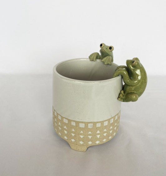 Frog Pot Hanger Green