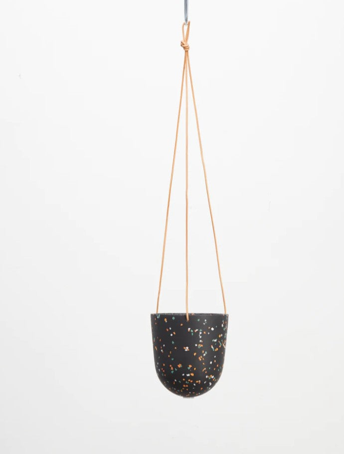 Terrazzo Hanging Pot - Black Terrazzo