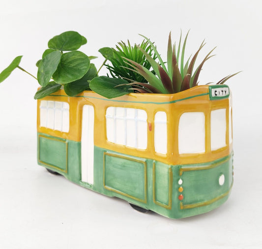 Tram Planter Green Yellow
