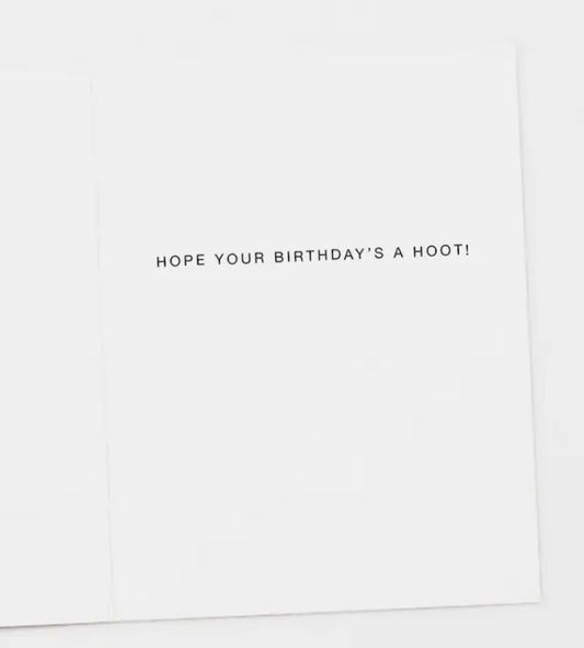 Owl with Balloon Birthday Card