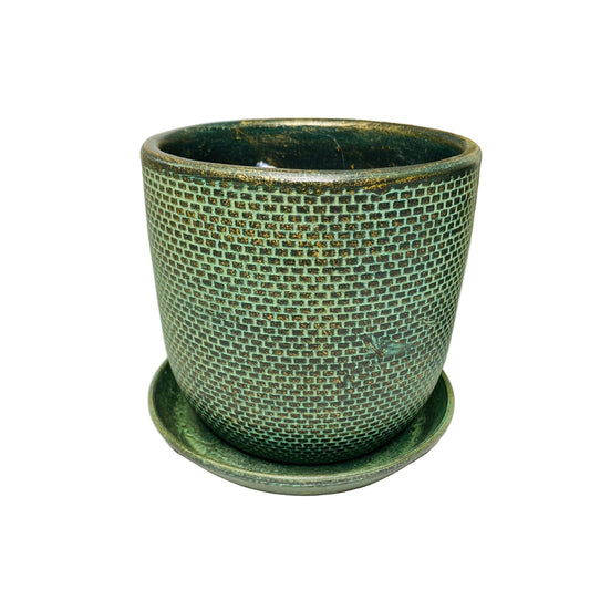 Soho Pots with Saucers - Green - 3 sizes