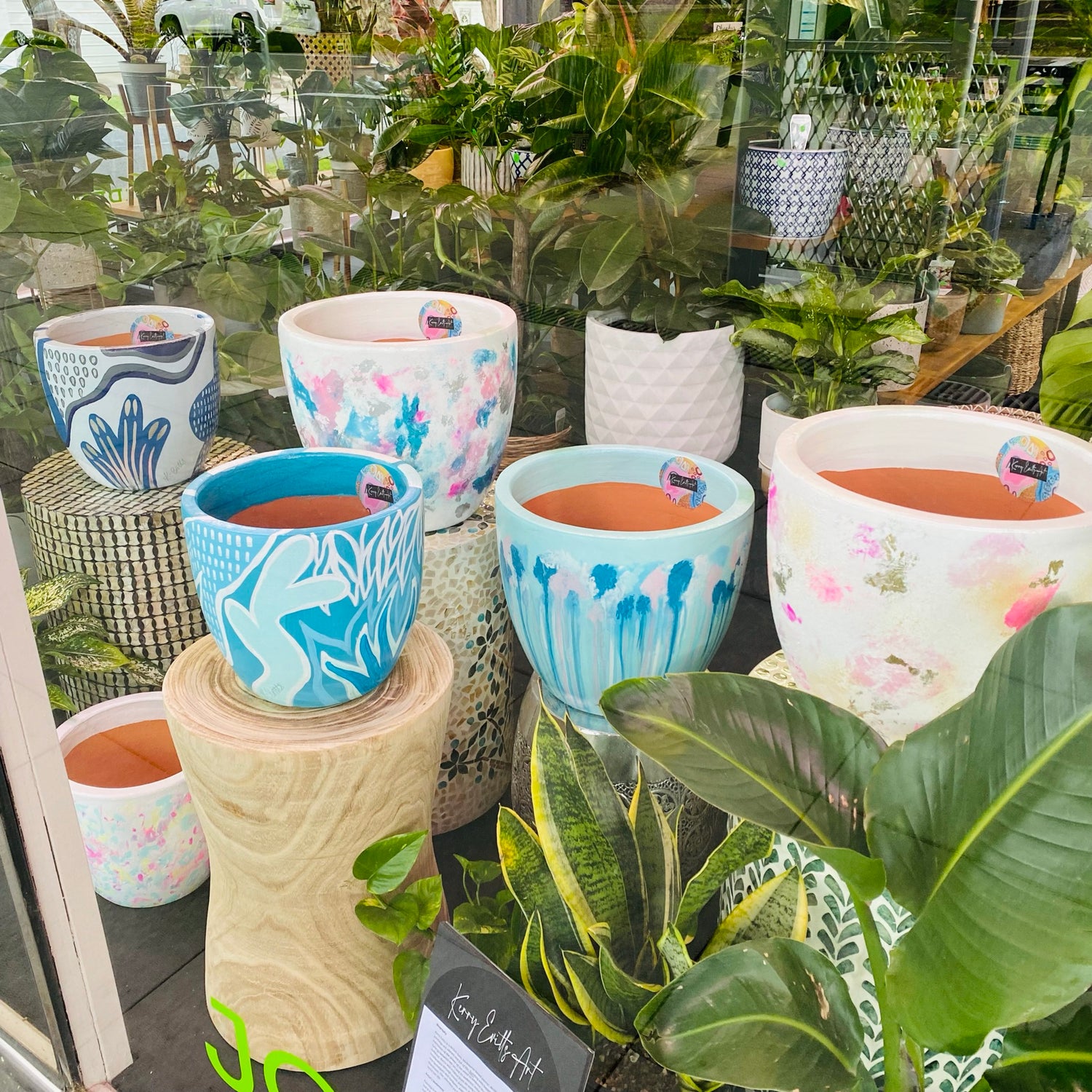 ARTIST - KERRY EVITTS HAND PAINTED POTS