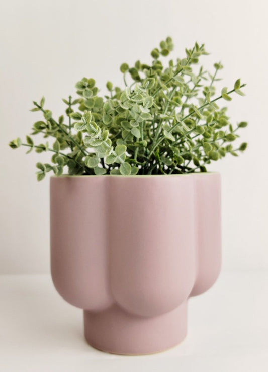 Groovy Flower Planter Purple & Green 13cm