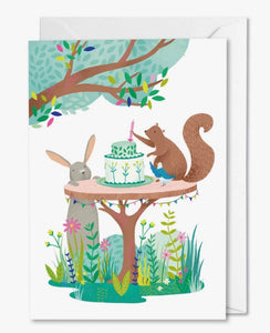 Birthday Party Forest Friends Card