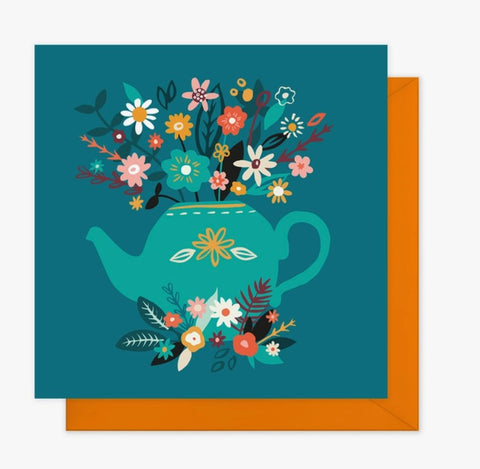 Teapot Greetings Card