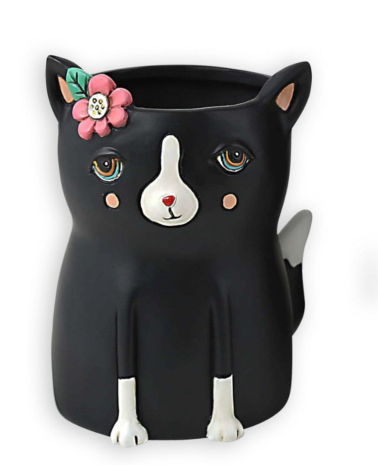 Baby Pretty Kitty Planter - Black