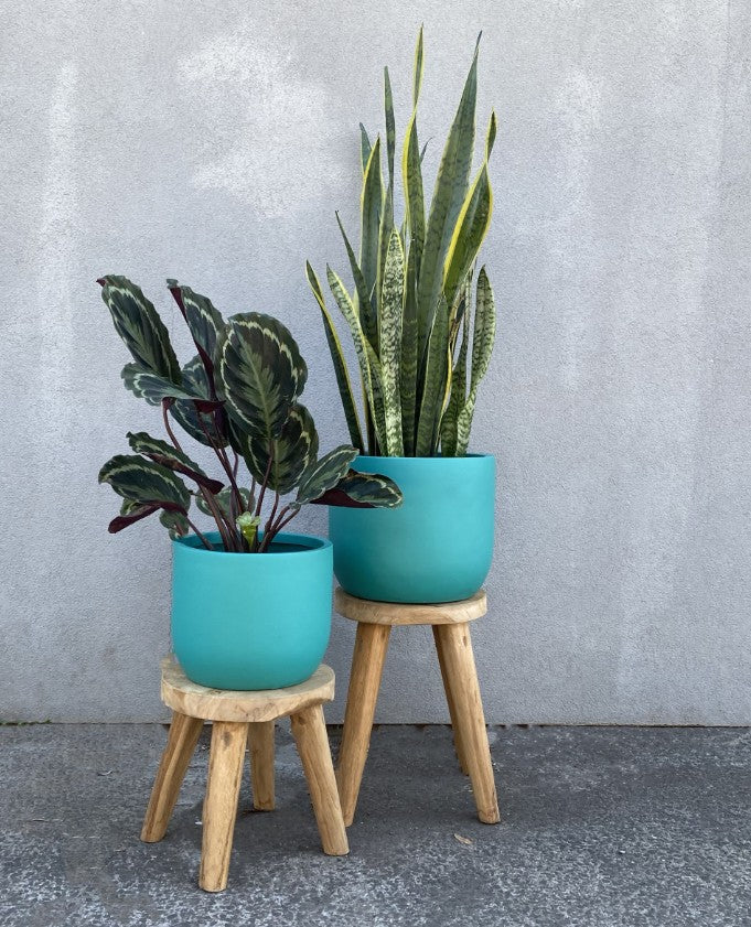 Teal Lightweight Fibreglass Pots - 3 sizes