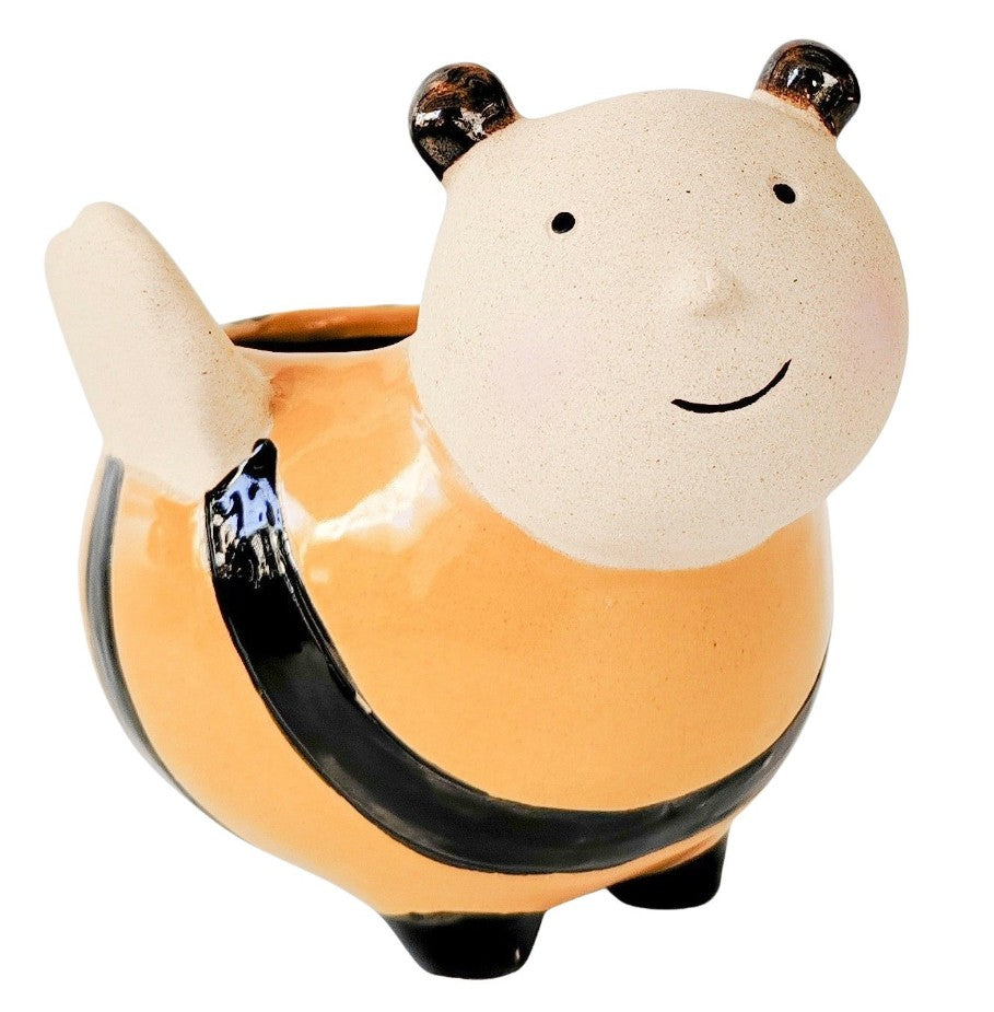 Bee Planter Yellow & Black 12cm
