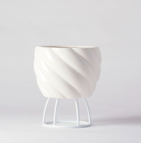 Spiral Plant Pot with Stand