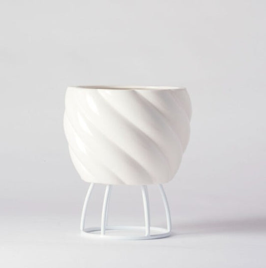 Spiral Plant Pot with Stand