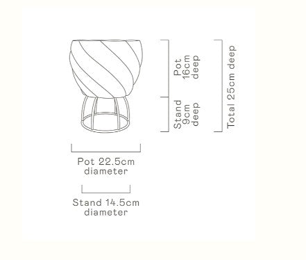 Spiral Plant Pot with Stand