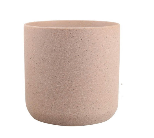 Ceramic Pot Oblique Sand finish Pink