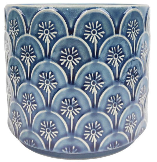 Kaycie Floral Planter Denim