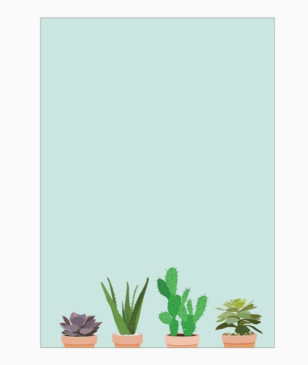succulent notepad Notepad Succulent 60 page – JoJo's Greens