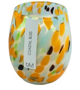 Candle - Confetti Green Black Orange - Coastal Bliss (Boxed)