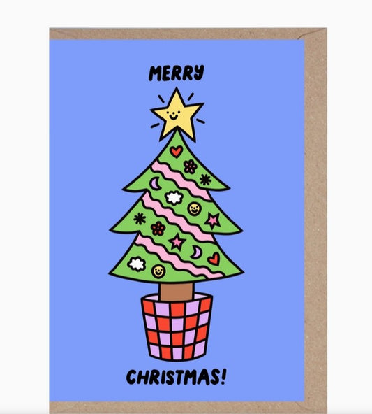 Merry Christmas Blue Card