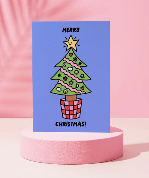 Merry Christmas Blue Card