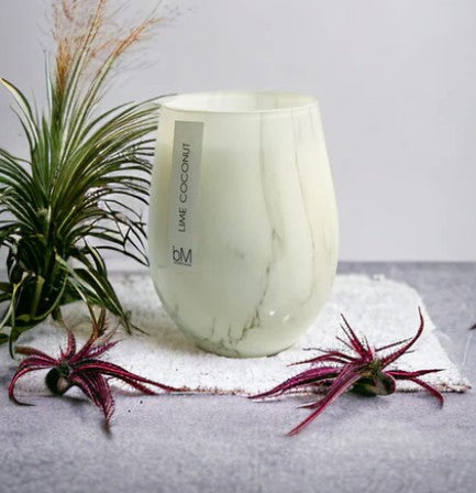 Candle - Watercolour White - Lime Coconut (Boxed)