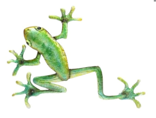Green Tree Frog Metal Wall Art 56cm