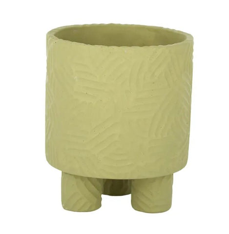 Sage Cement Pot with feet