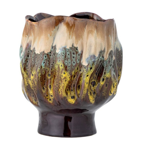 Mahnoor Flowerpot / Vase Brown Stoneware