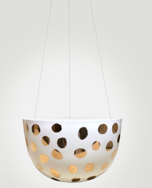 Deocrative Hanging Planter Gold Spot