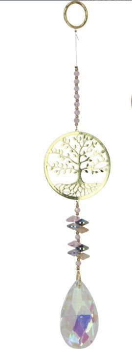 Gold Tree of Life Crytal Hanger 25cm