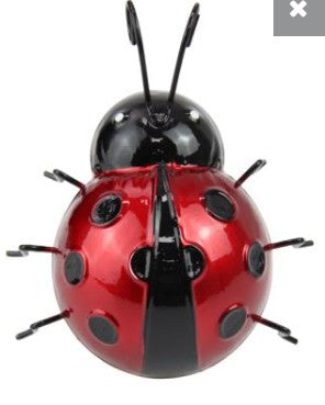 Metal Ladybug Pot Hanger 12cm