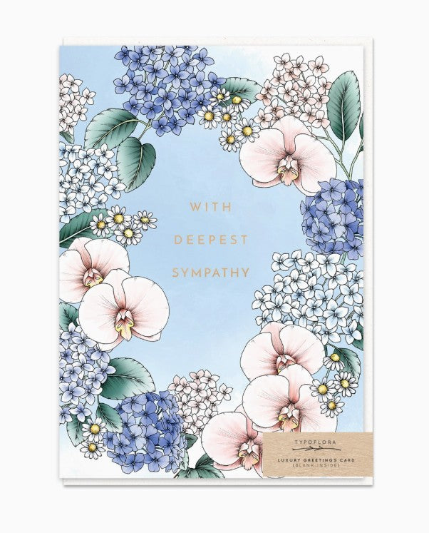 Orchids with Deepest Sympathy Card