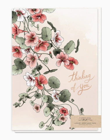 Nasturtium Thinking of You Card