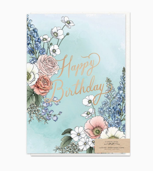 Delphinium Birthday Card